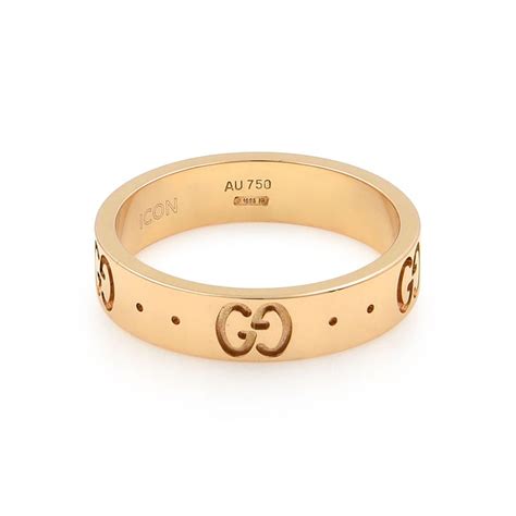 gucci icon 18ct rose gold ring thin band|Gucci icon thin band.